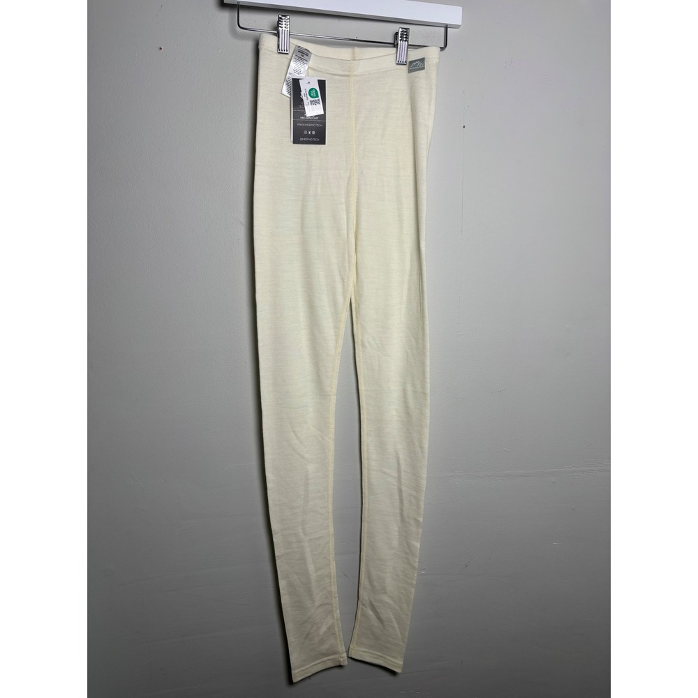 Merino Tech Kids Merino 250 Midweight Base Layer Leggings Cream Youth XL NWT